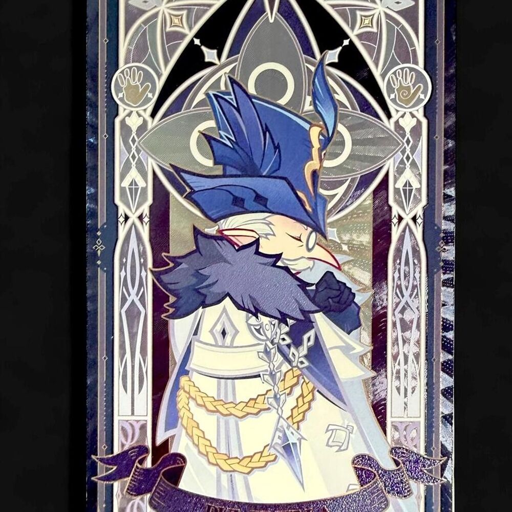 Official Genshin Impact Fatui Harbingers Frost & Flame Pulcinella Prismatic Card